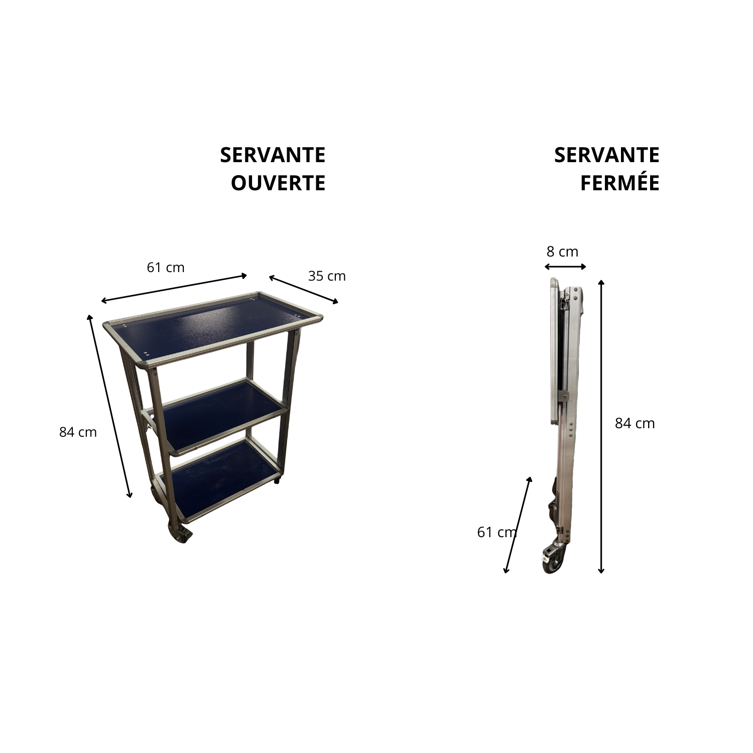 Chariot pliable 3 plateaux – Image 4